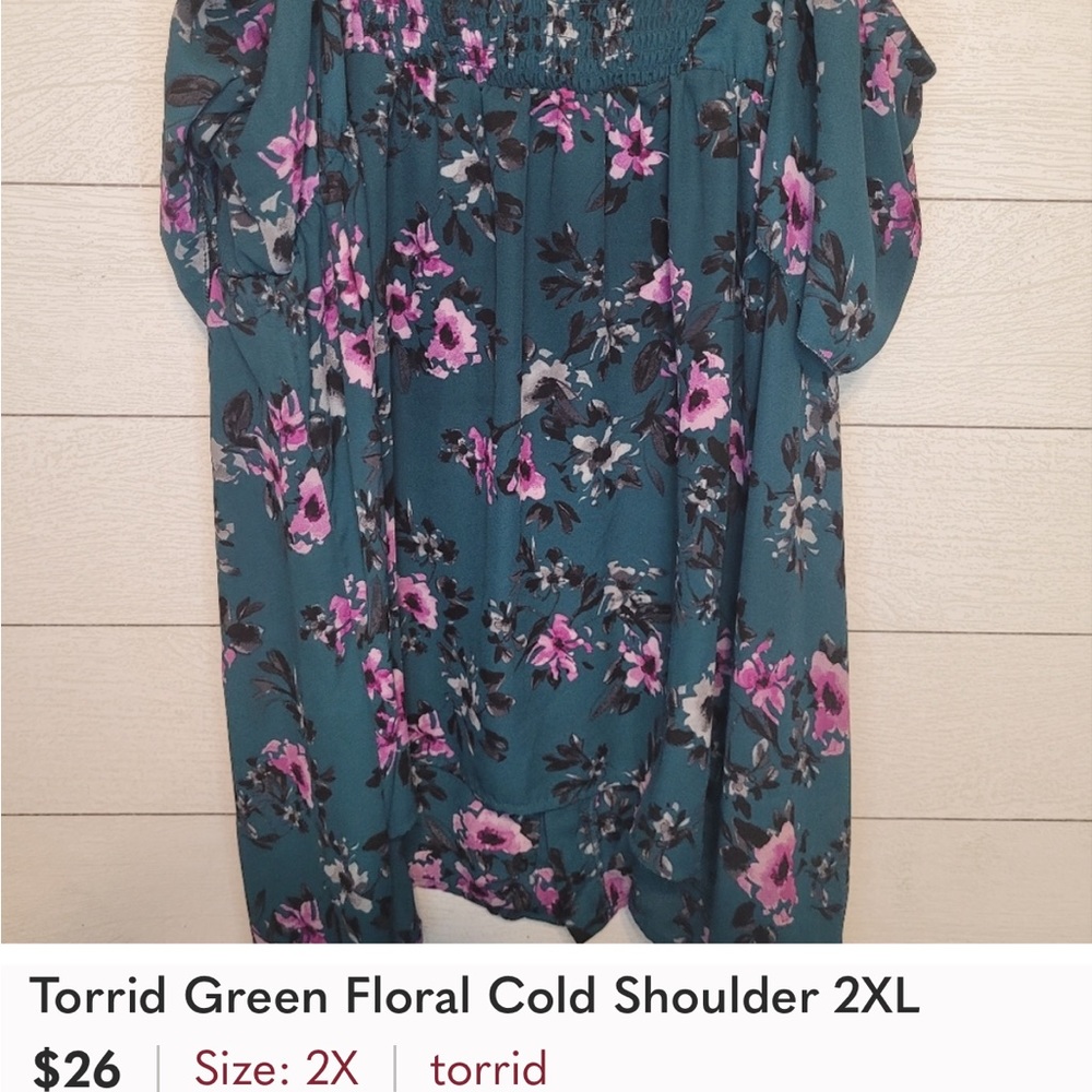 Cold Shoulder Smocked Blouse - Picture 8 of 16